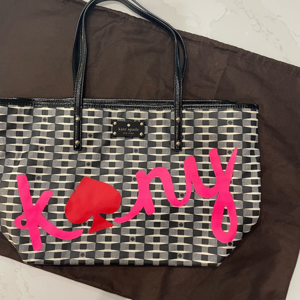Kate Spade Black and Red Tote Bag - Picture 2 of 7